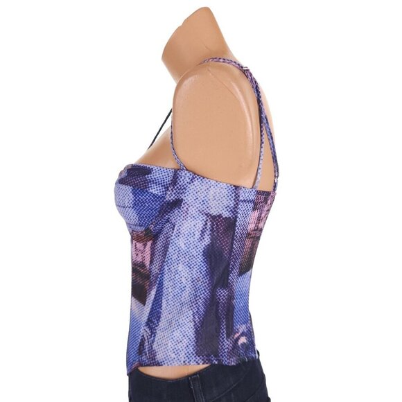 Miaou Aphex Corset Size XL Womens Blue Top $265 - Picture 7 of 15